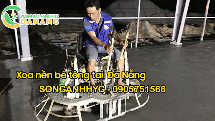 Kỹ thuật xoa nền bê tông bằng máy xoa tự hành tại Đà Nẵng
